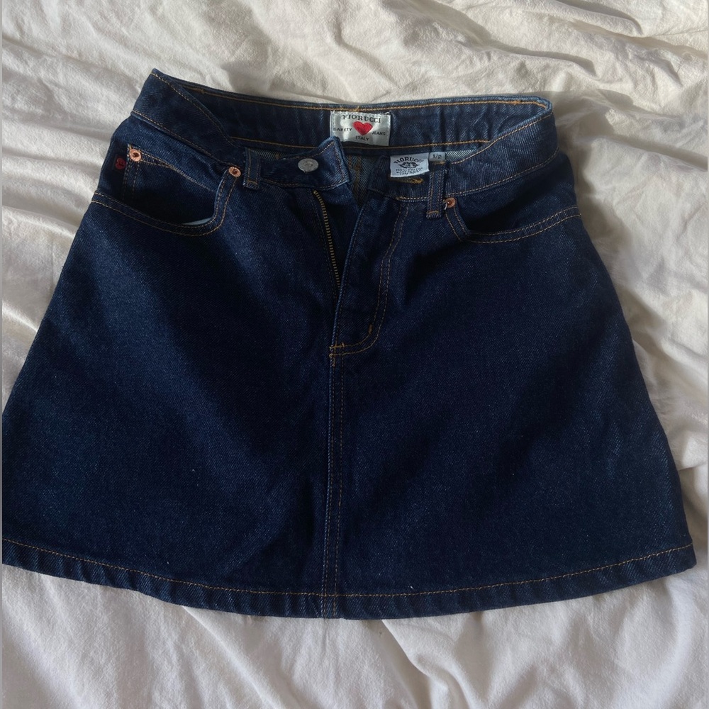 fiorucci mini denim skirt